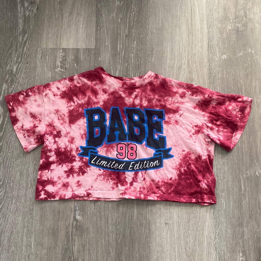 Faded Rose Babe Tie Dye Crop Top